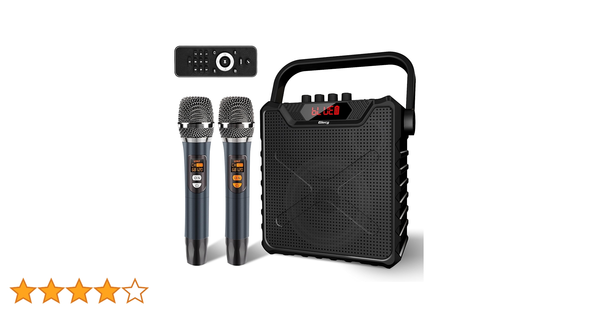 Amazon | Giecy スピーカーセット 拡声器 ワイヤレスマイク2本